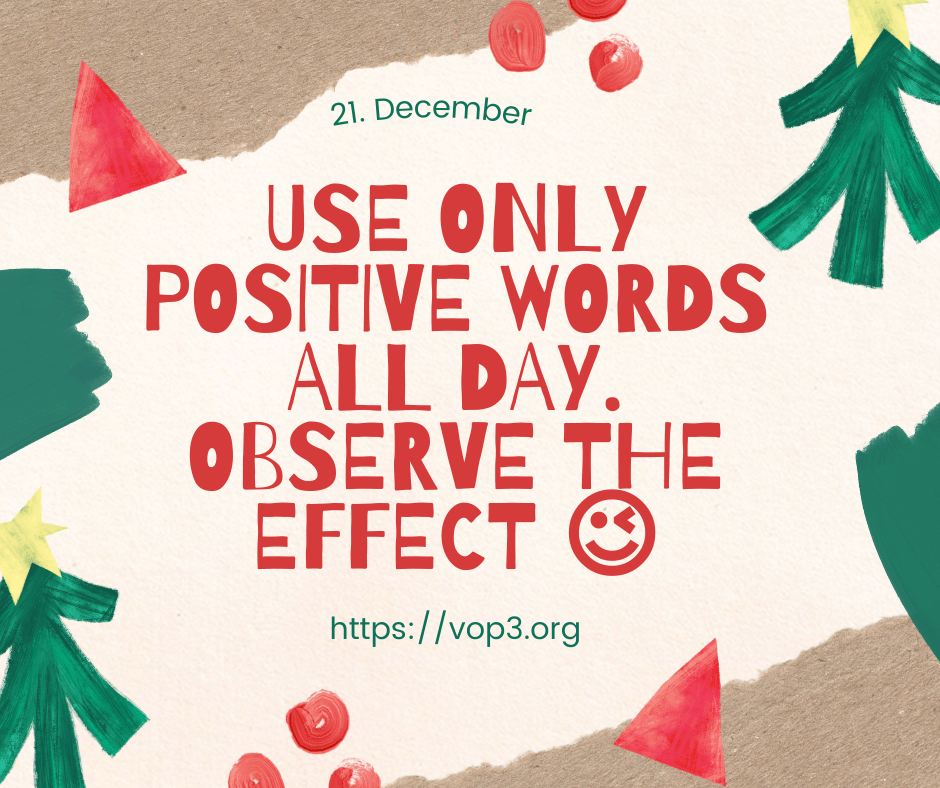 use only positive words all day
